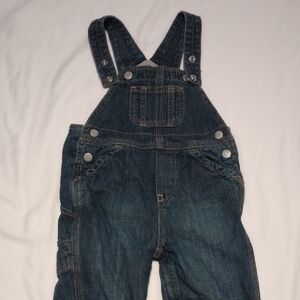 GAP Baby Denim Overalls with Soft Gray Interior